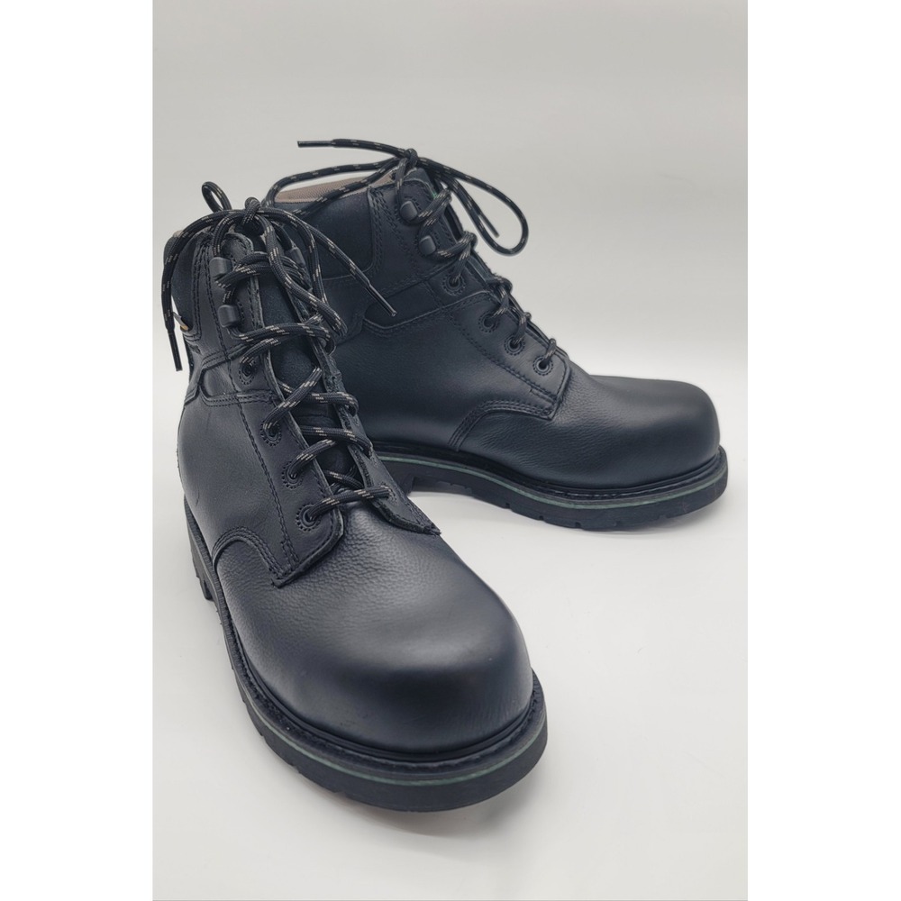 Hytest FootRests 6" Waterproof Steel Toe Work Boots Mens 9.5D Black‎